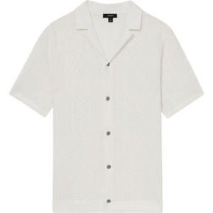 REISS KIPLING Textured Knit Short Sleeve Shirt